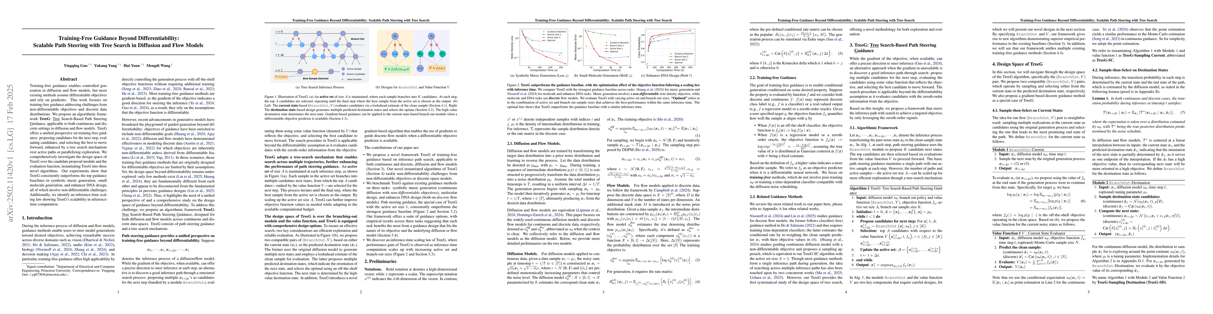 Thumbnail for Training-Free Guidance Beyond Differentiability: Scalable Path Steering
  with Tree Search in Diffusion and Flow Models