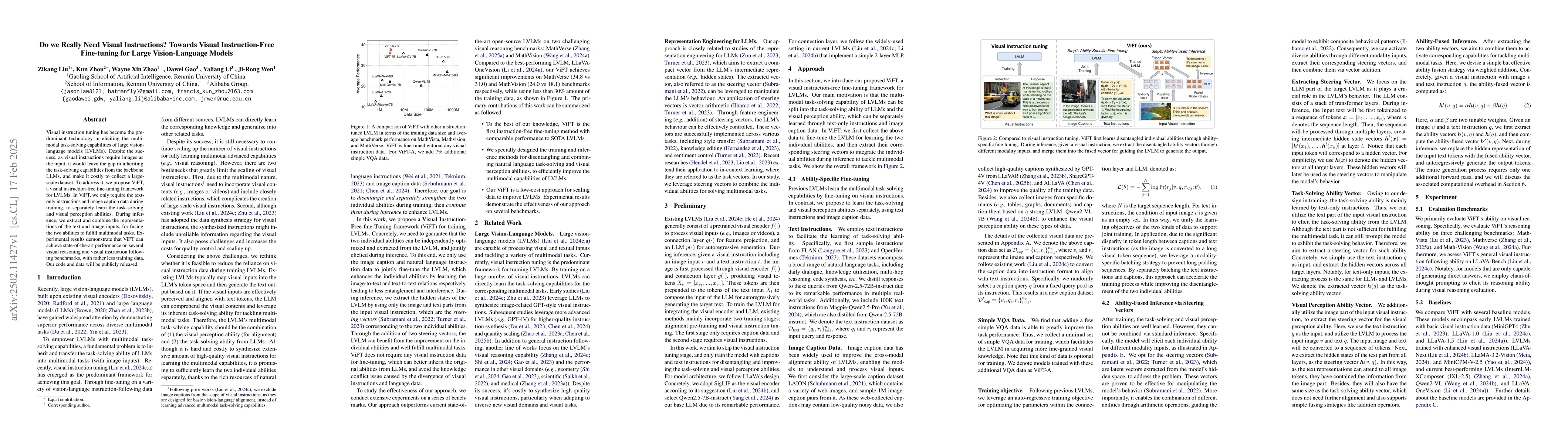 Thumbnail for Do we Really Need Visual Instructions? Towards Visual Instruction-Free
  Fine-tuning for Large Vision-Language Models