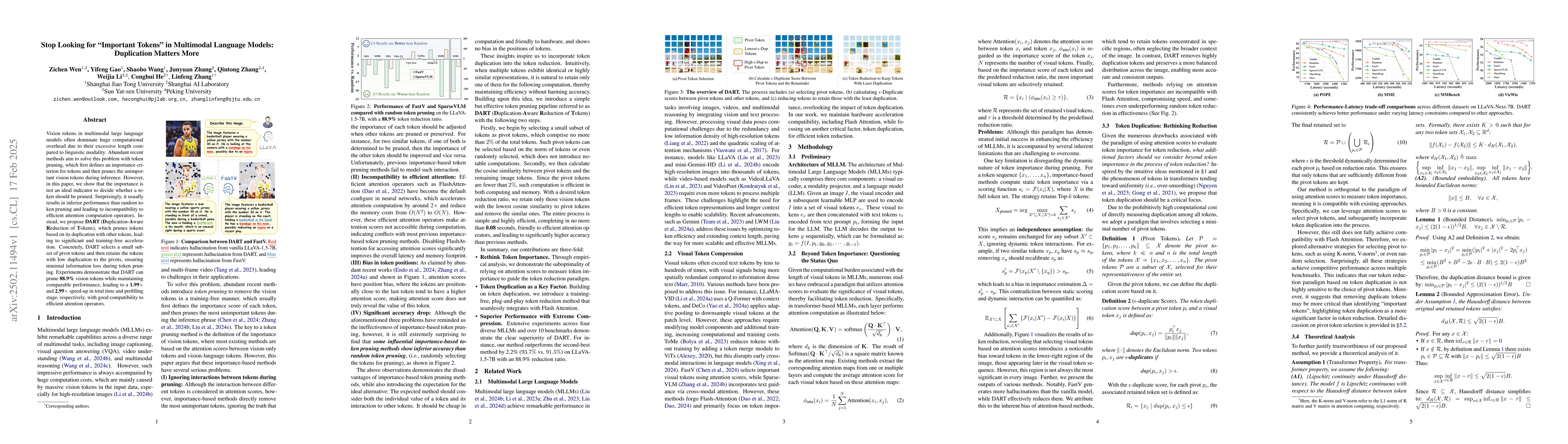 Thumbnail for Stop Looking for Important Tokens in Multimodal Language Models:
  Duplication Matters More