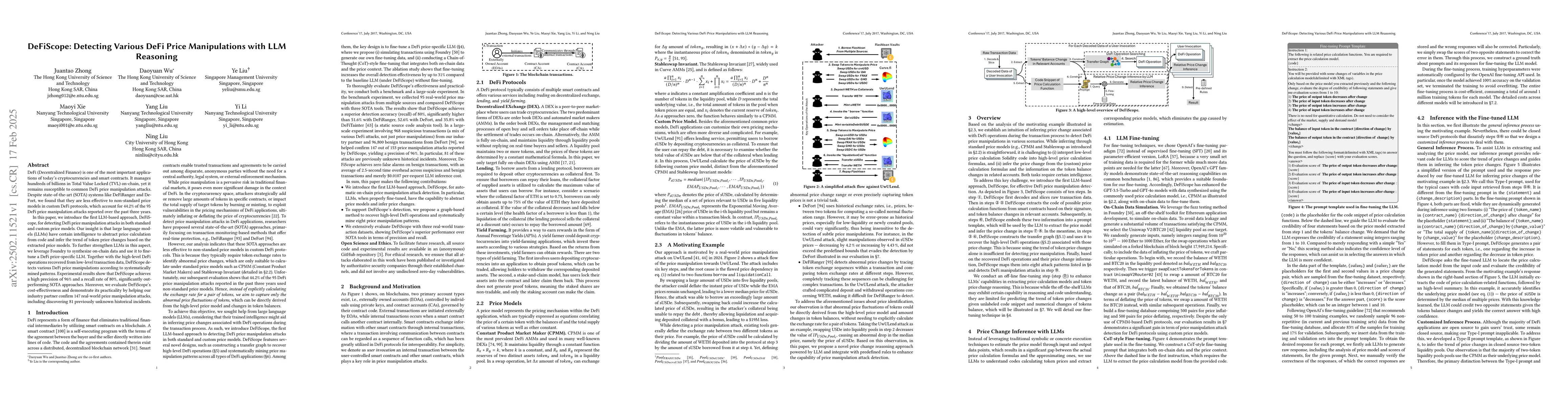 Thumbnail for DeFiScope: Detecting Various DeFi Price Manipulations with LLM Reasoning