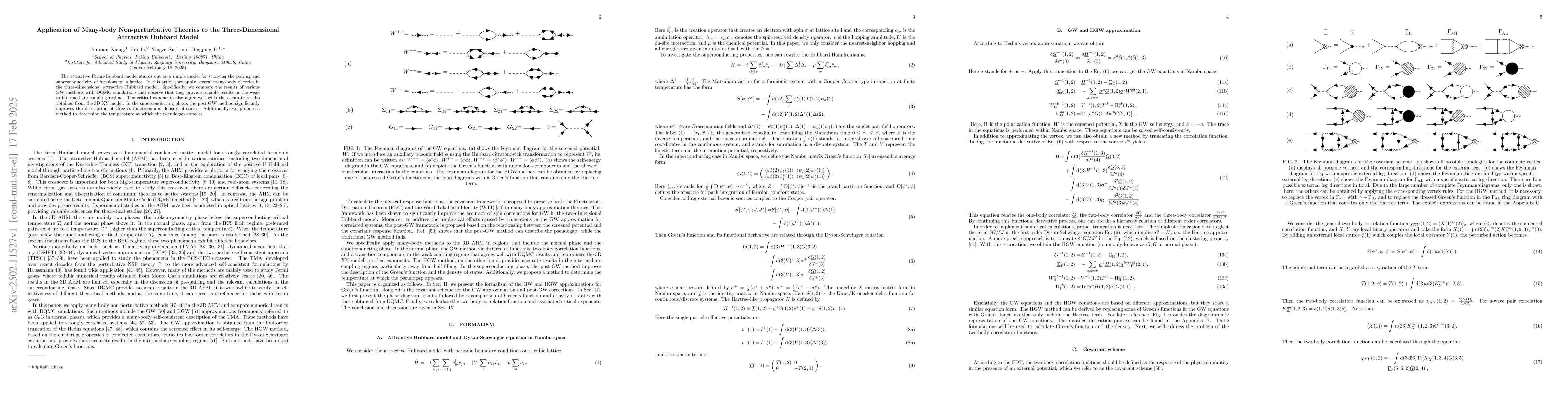 Thumbnail for Application of Many-body Non-perturbative Theories to the
  Three-Dimensional Attractive Hubbard Model