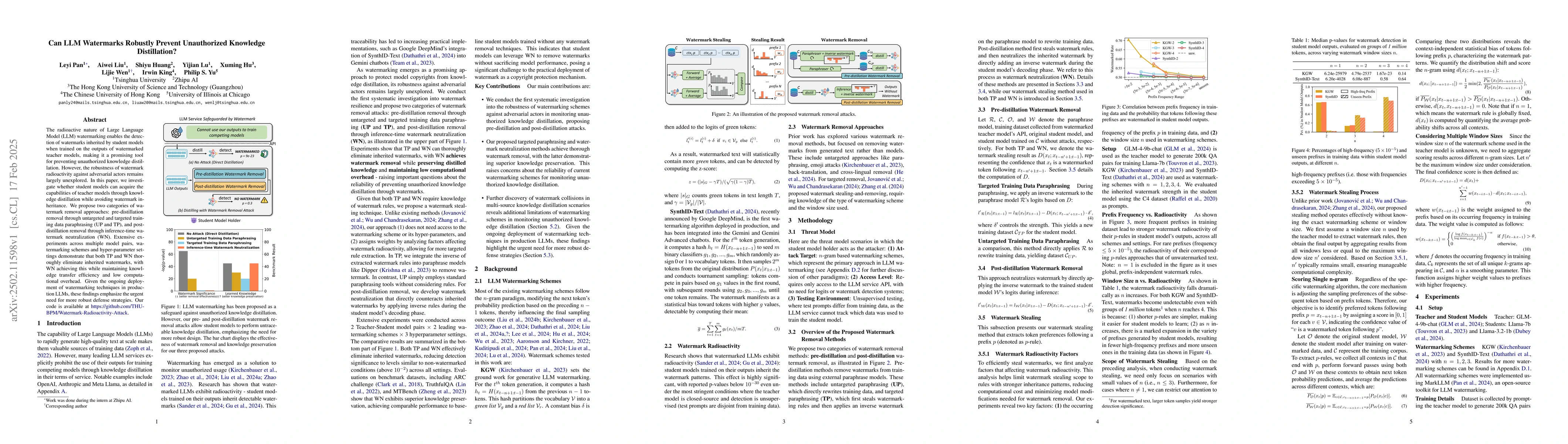 Thumbnail for Can LLM Watermarks Robustly Prevent Unauthorized Knowledge Distillation?