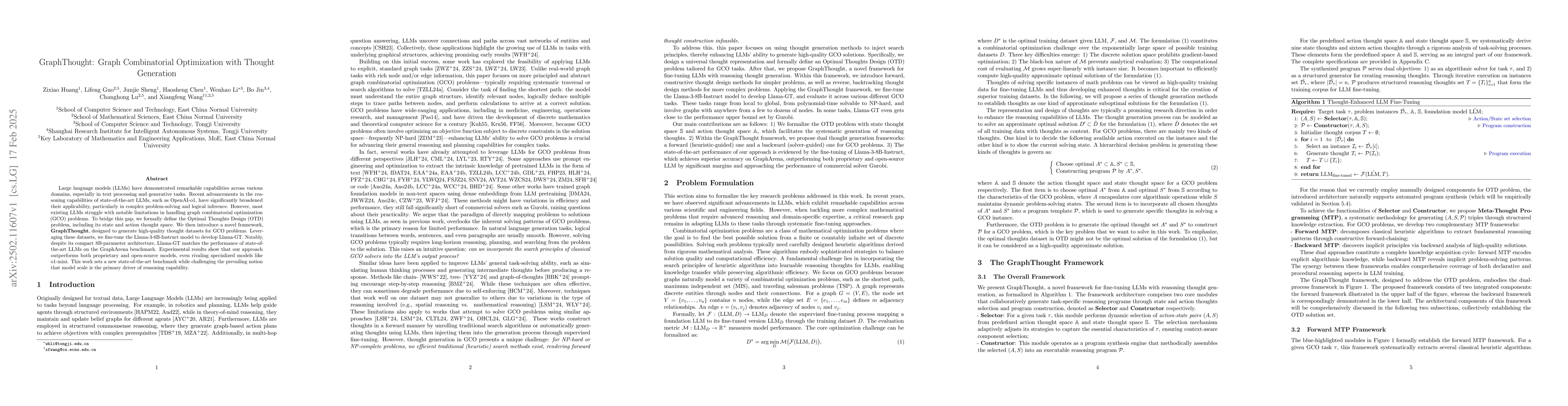Thumbnail for GraphThought: Graph Combinatorial Optimization with Thought Generation