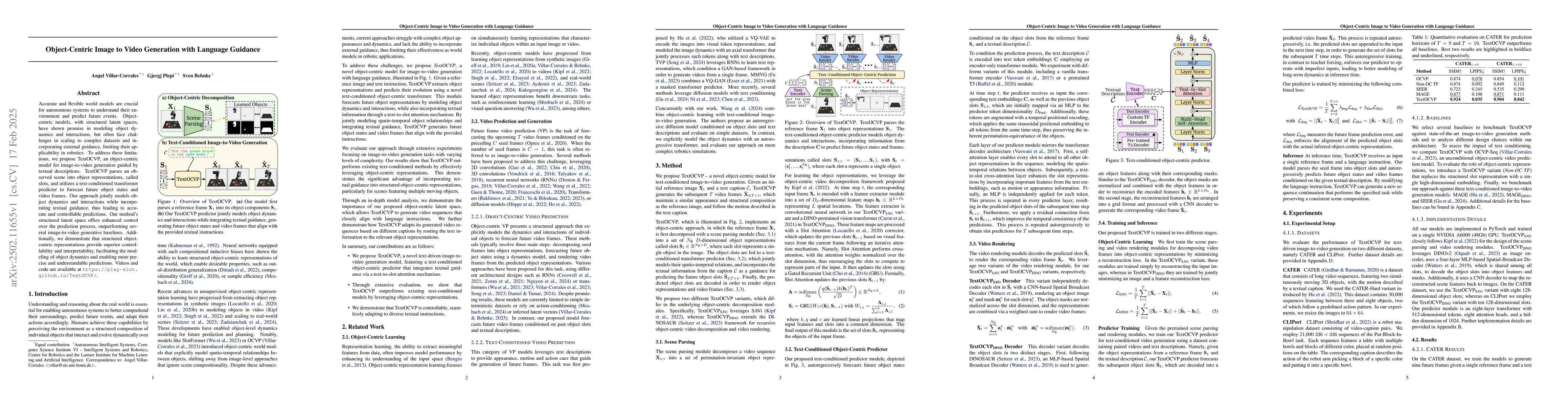 Thumbnail for Object-Centric Image to Video Generation with Language Guidance