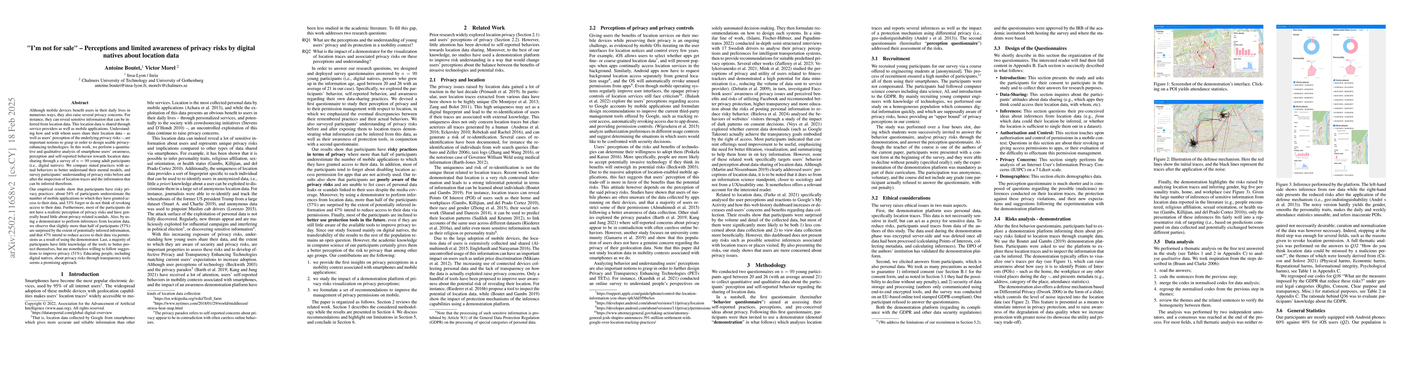 Thumbnail for "I'm not for sale" -- Perceptions and limited awareness of privacy risks
  by digital natives about location data