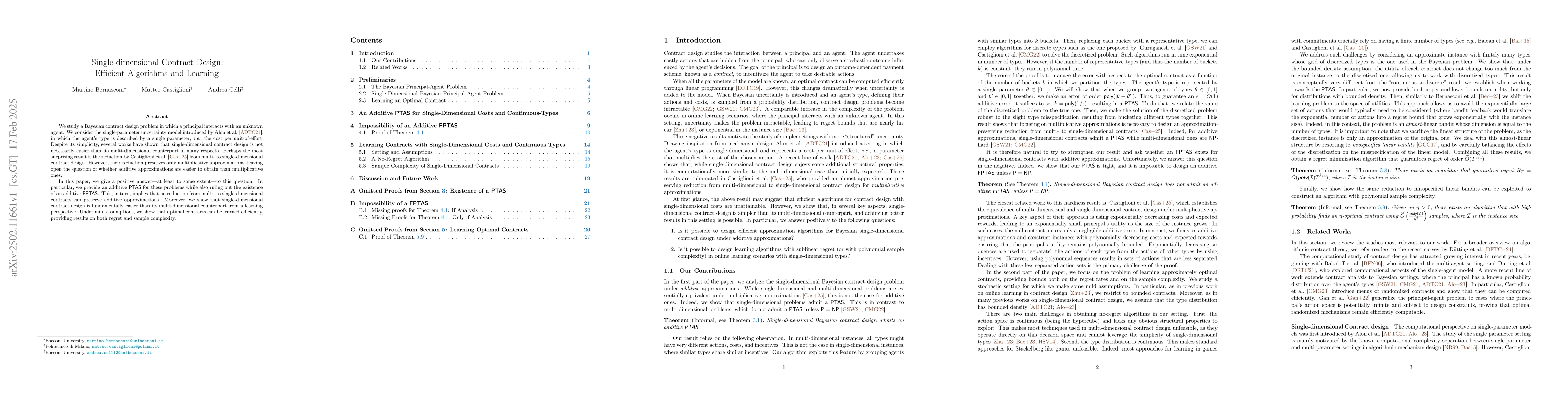 Thumbnail for Single-dimensional Contract Design: Efficient Algorithms and Learning
