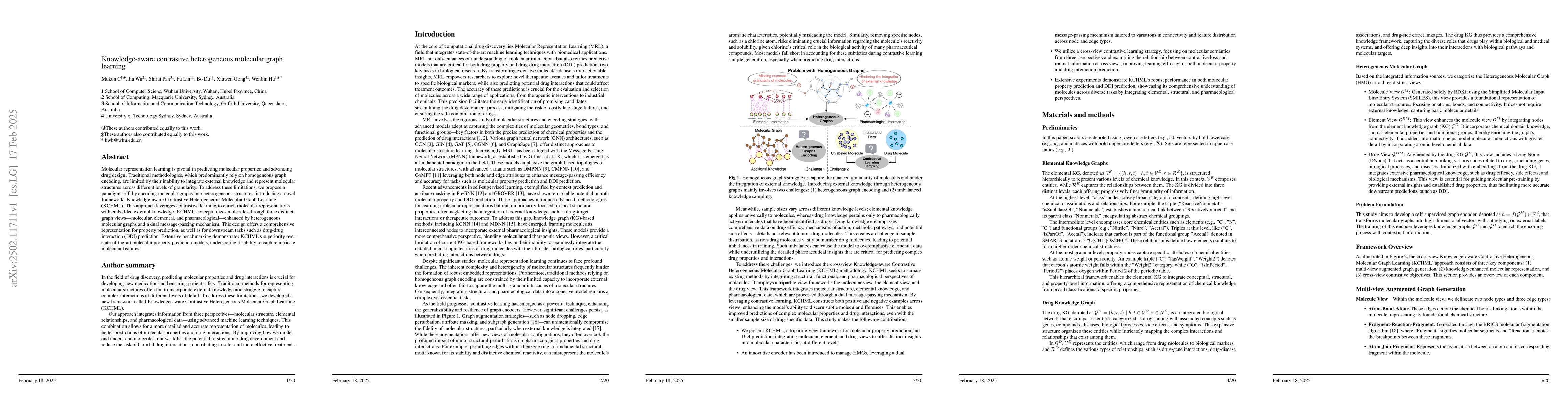 Thumbnail for Knowledge-aware contrastive heterogeneous molecular graph learning