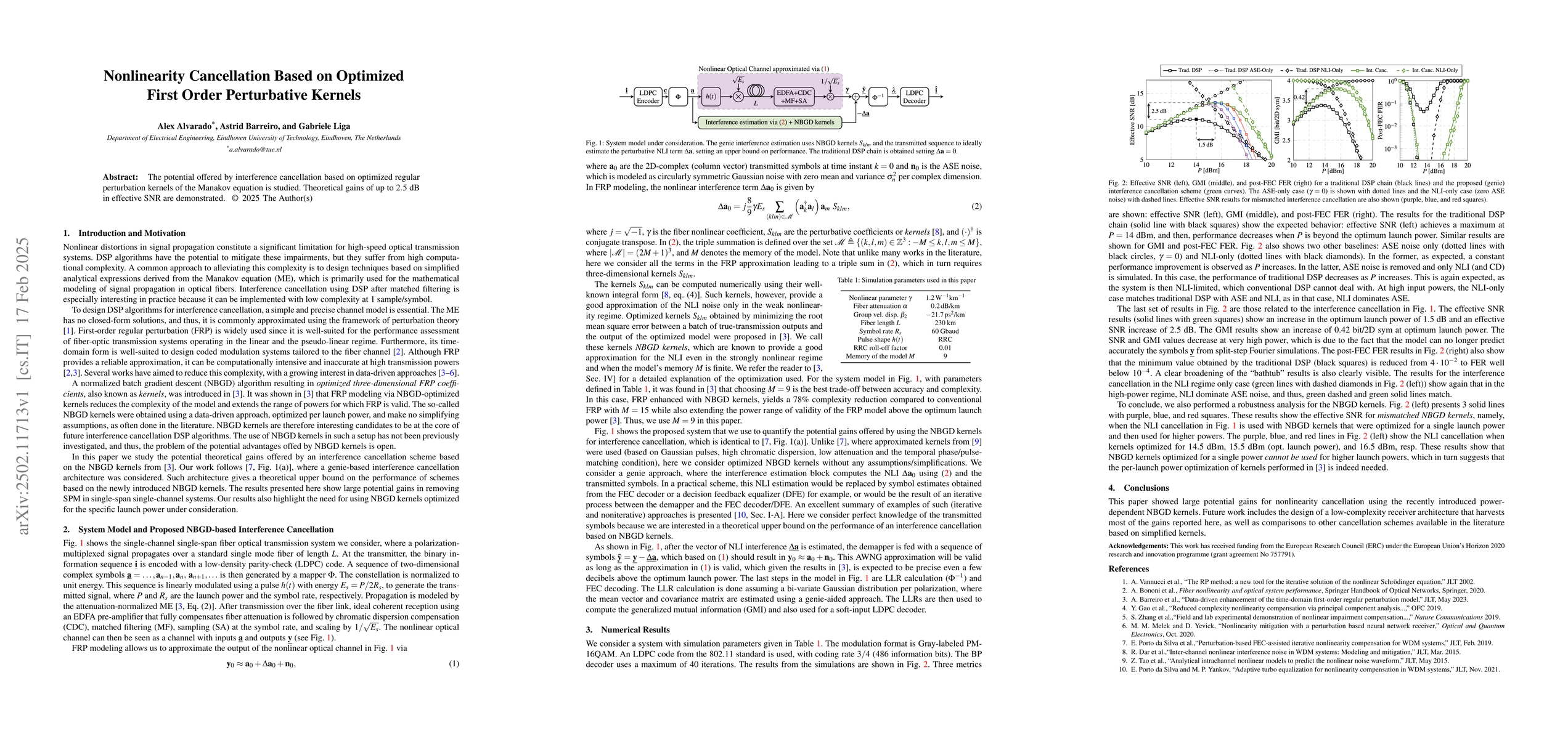 Thumbnail for Nonlinearity Cancellation Based on Optimized First Order Perturbative
  Kernels