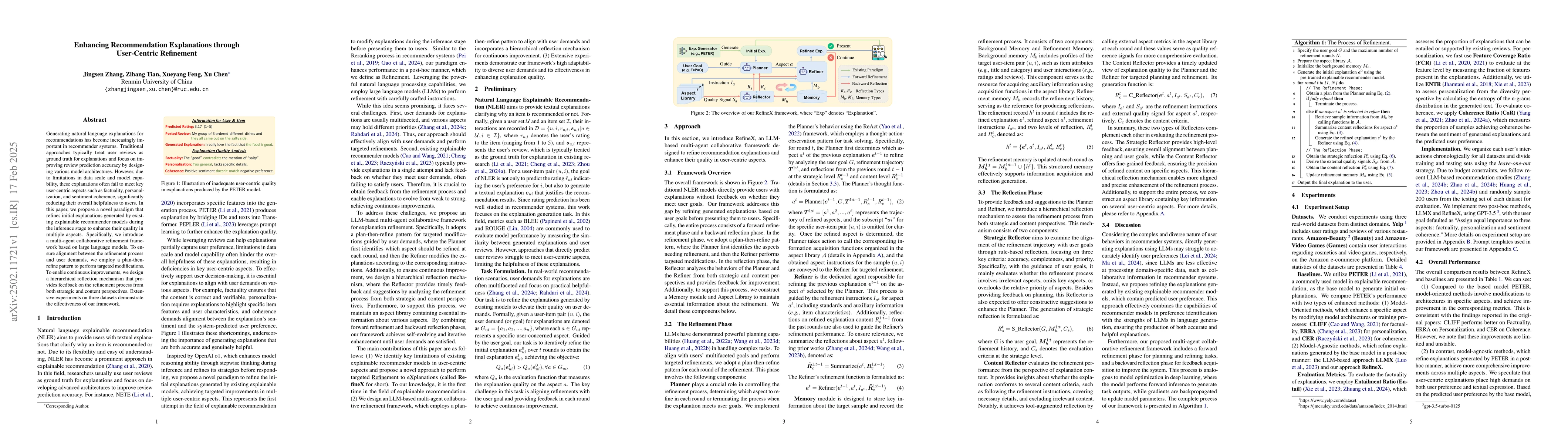 Thumbnail for Enhancing Recommendation Explanations through User-Centric Refinement