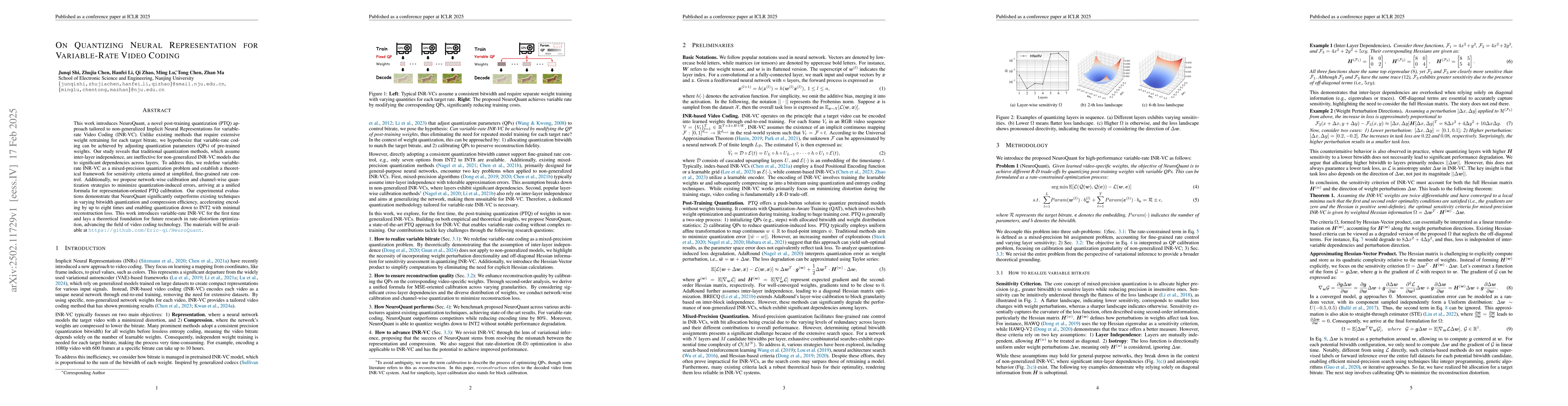 Thumbnail for On Quantizing Neural Representation for Variable-Rate Video Coding