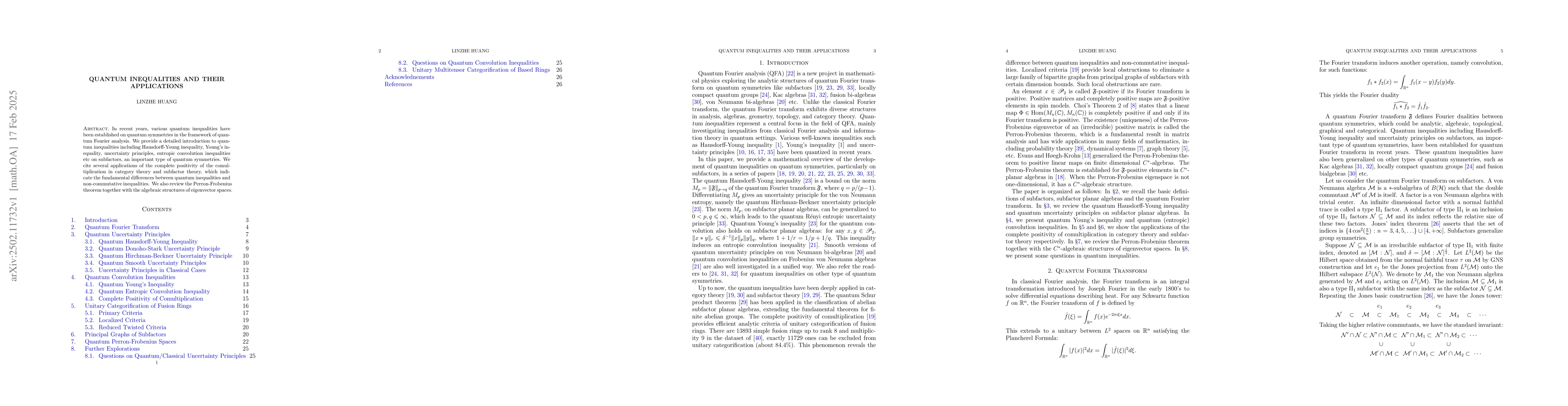 Thumbnail for Quantum inequalities and their applications