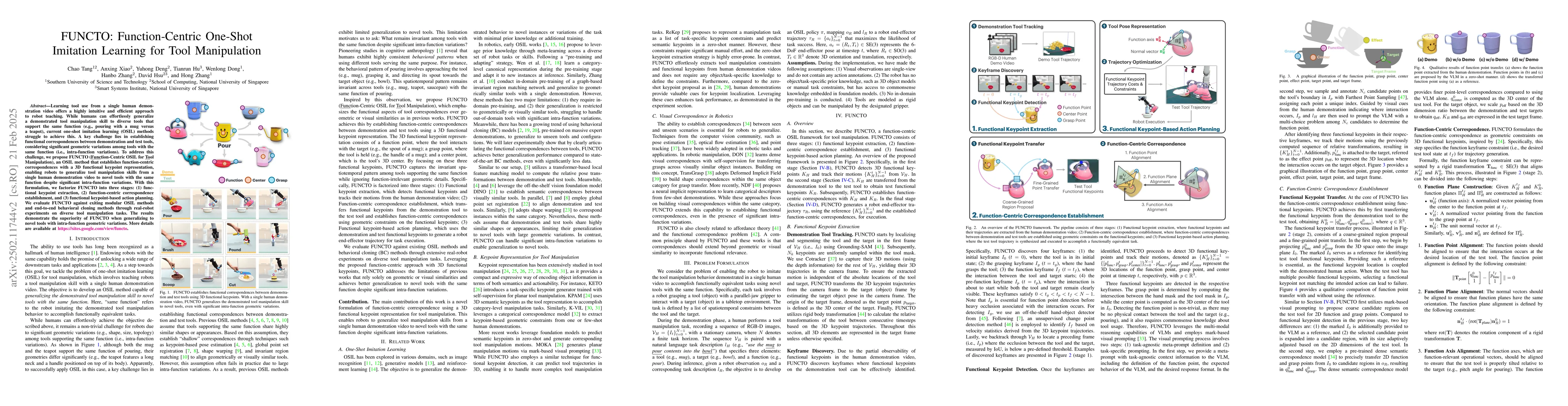 Thumbnail for FUNCTO: Function-Centric One-Shot Imitation Learning for Tool
  Manipulation