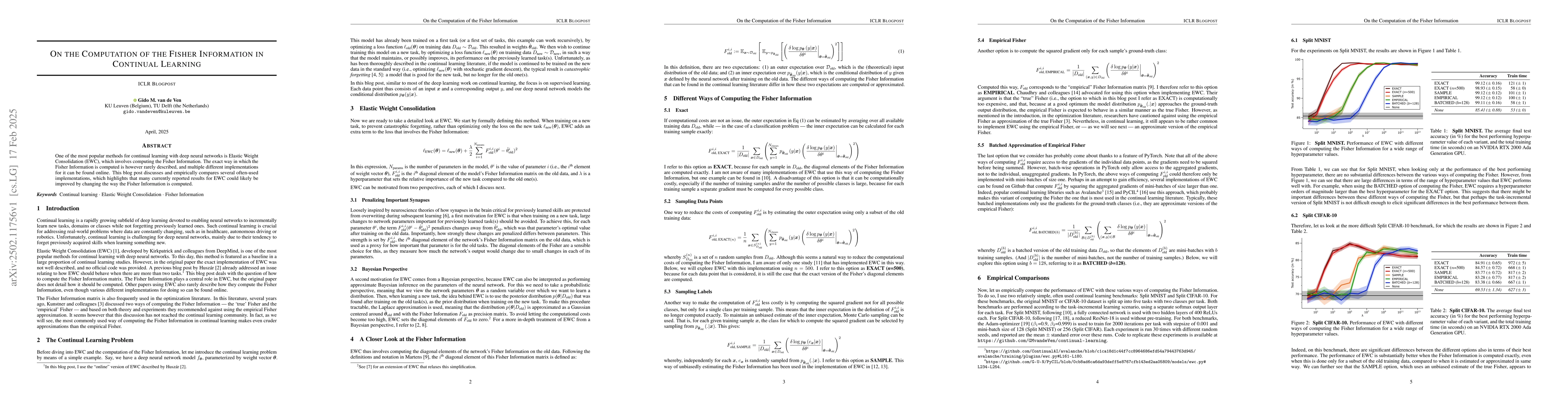 Thumbnail for On the Computation of the Fisher Information in Continual Learning