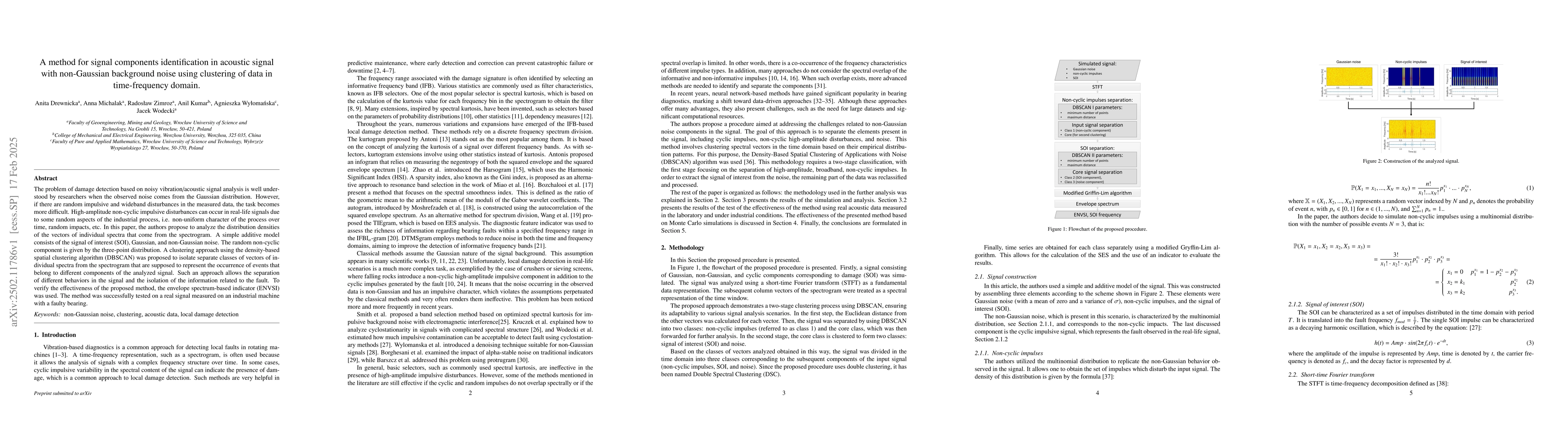 Thumbnail for A method for signal components identification in acoustic signal with
  non-Gaussian background noise using clustering of data in time-frequency
  domain
