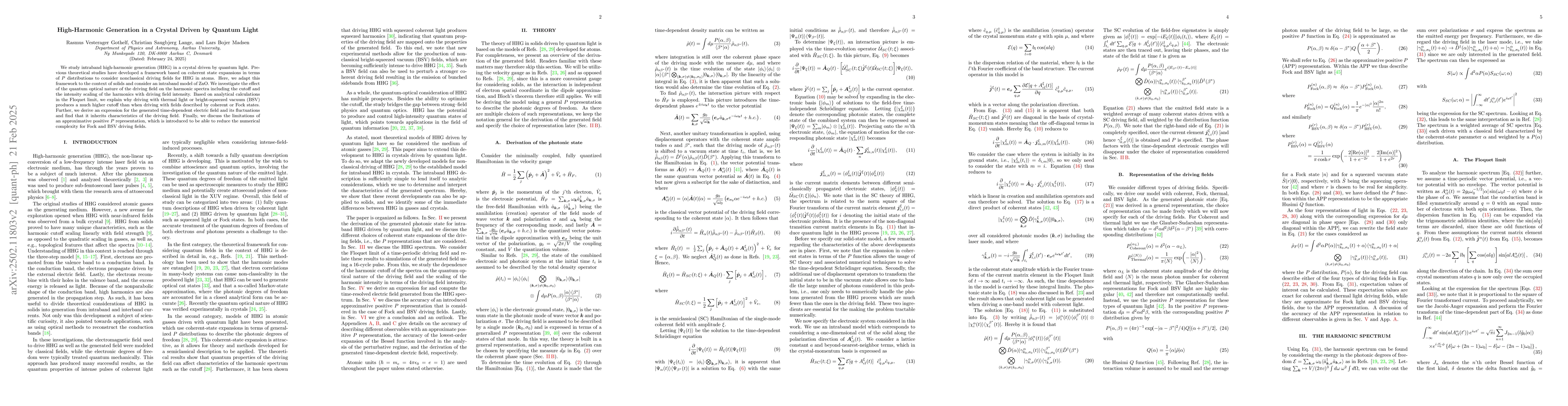 Thumbnail for High-Harmonic Generation in a Crystal Driven by Quantum Light