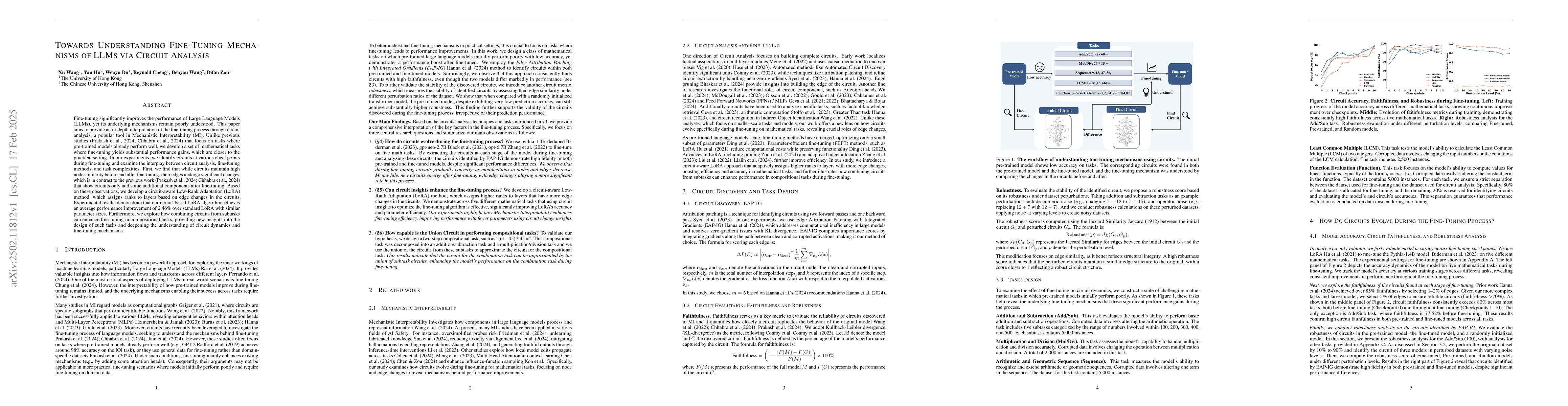 Thumbnail for Towards Understanding Fine-Tuning Mechanisms of LLMs via Circuit
  Analysis