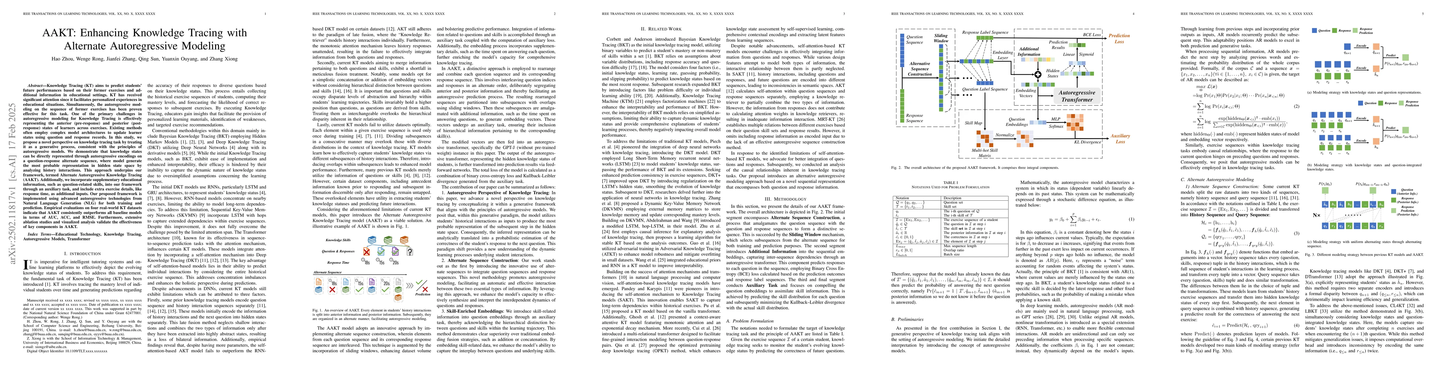 Thumbnail for AAKT: Enhancing Knowledge Tracing with Alternate Autoregressive Modeling