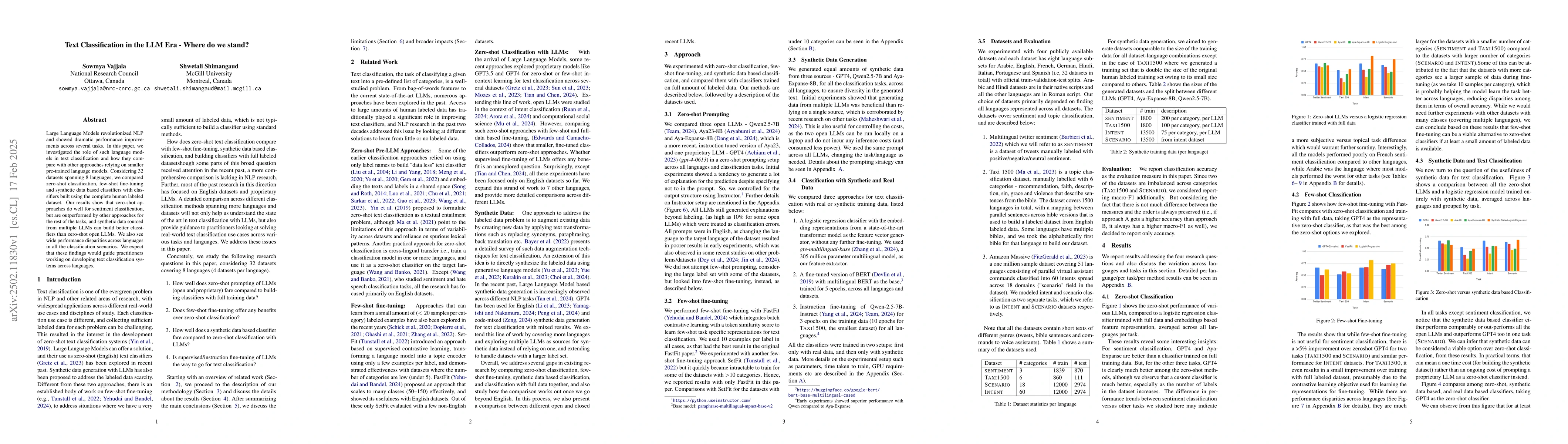 Thumbnail for Text Classification in the LLM Era -- Where do we stand?
