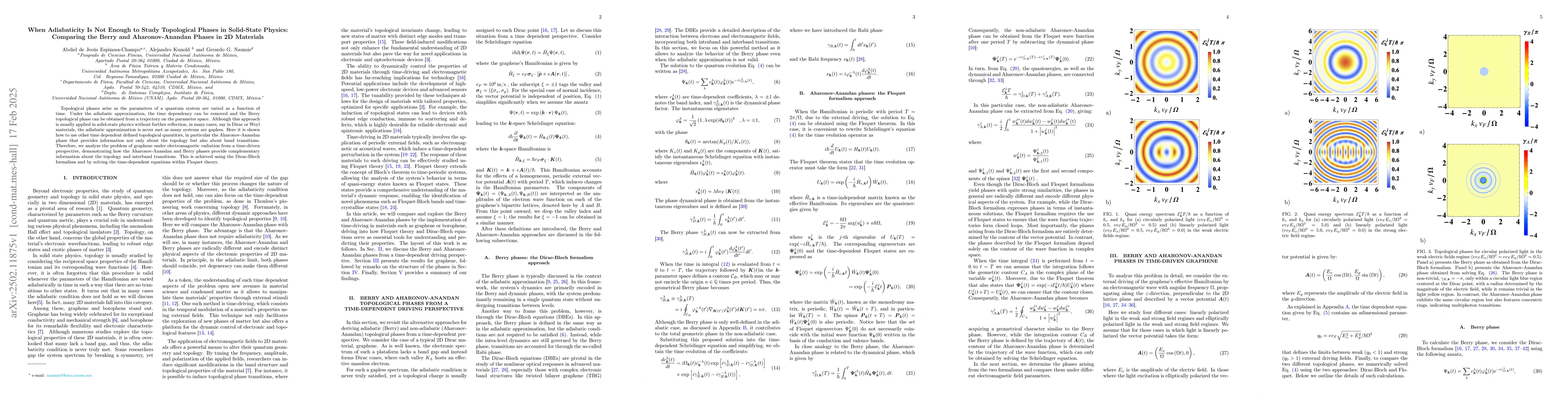 Thumbnail for When Adiabaticity Is Not Enough to Study Topological Phases in
  Solid-State Physics: Comparing the Berry and Aharonov-Anandan Phases in 2D
  Materials