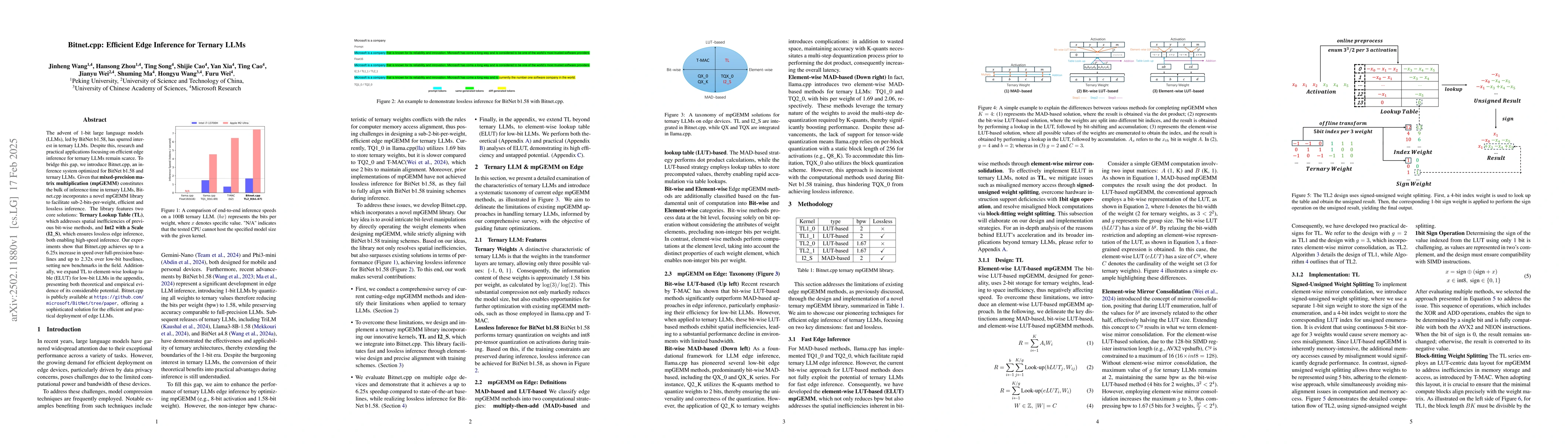 Thumbnail for Bitnet.cpp: Efficient Edge Inference for Ternary LLMs