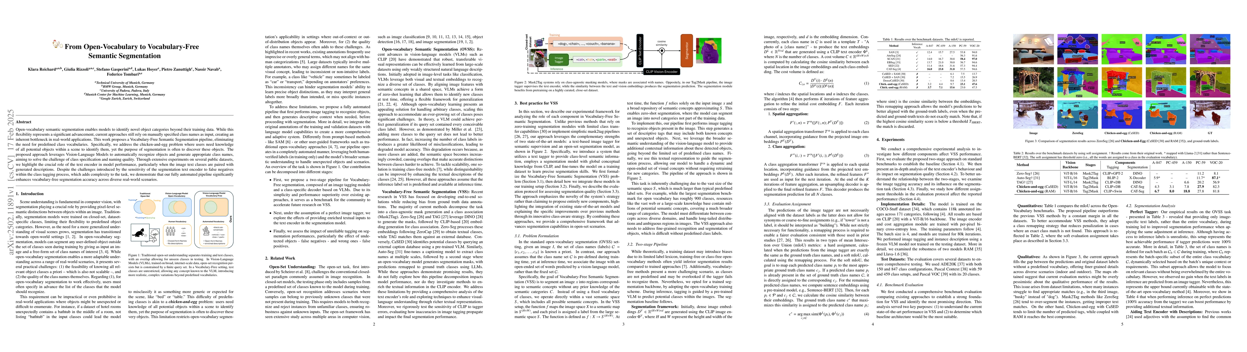 Thumbnail for From Open-Vocabulary to Vocabulary-Free Semantic Segmentation