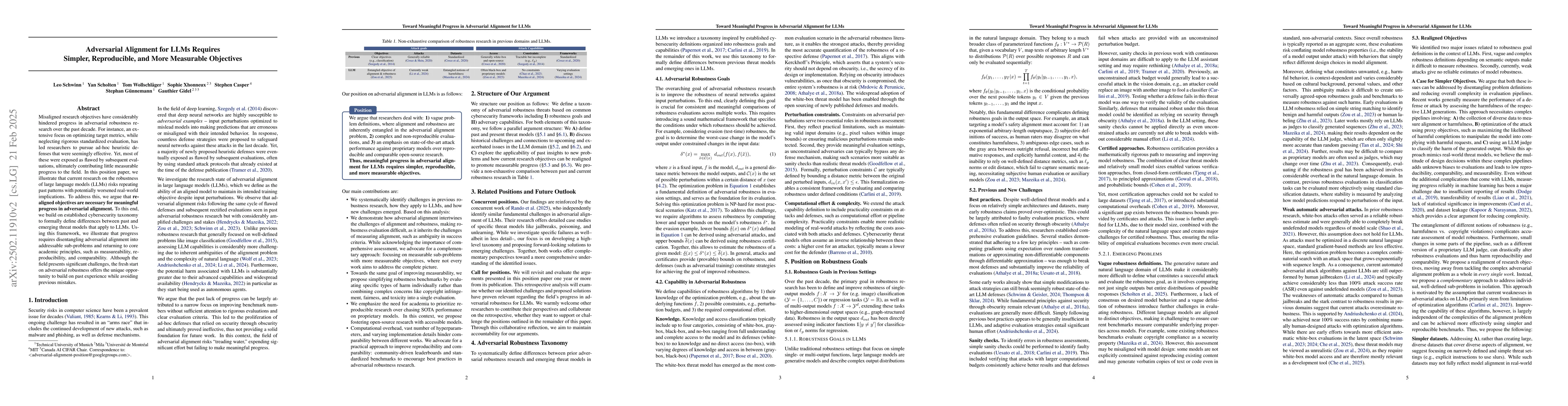 Thumbnail for Adversarial Alignment for LLMs Requires Simpler, Reproducible, and More
  Measurable Objectives