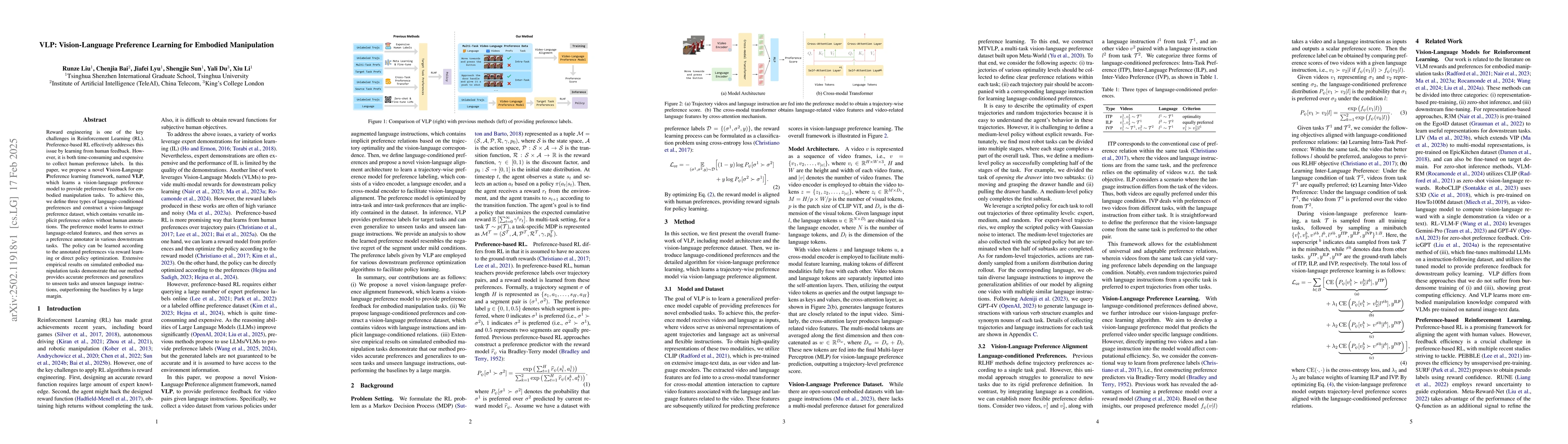Thumbnail for VLP: Vision-Language Preference Learning for Embodied Manipulation