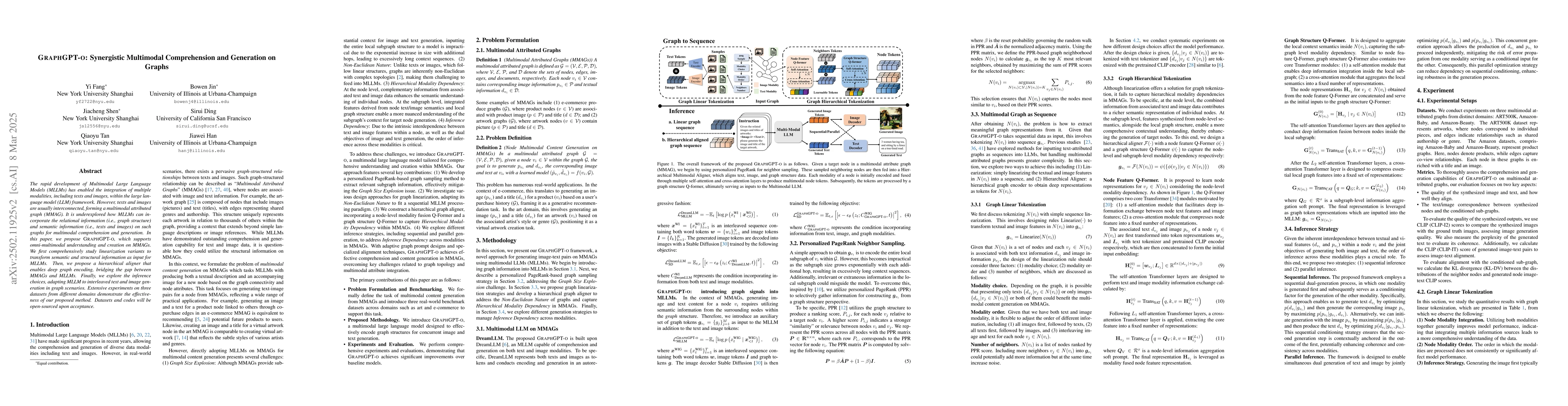 Thumbnail for GRAPHGPT-O: Synergistic Multimodal Comprehension and Generation on
  Graphs