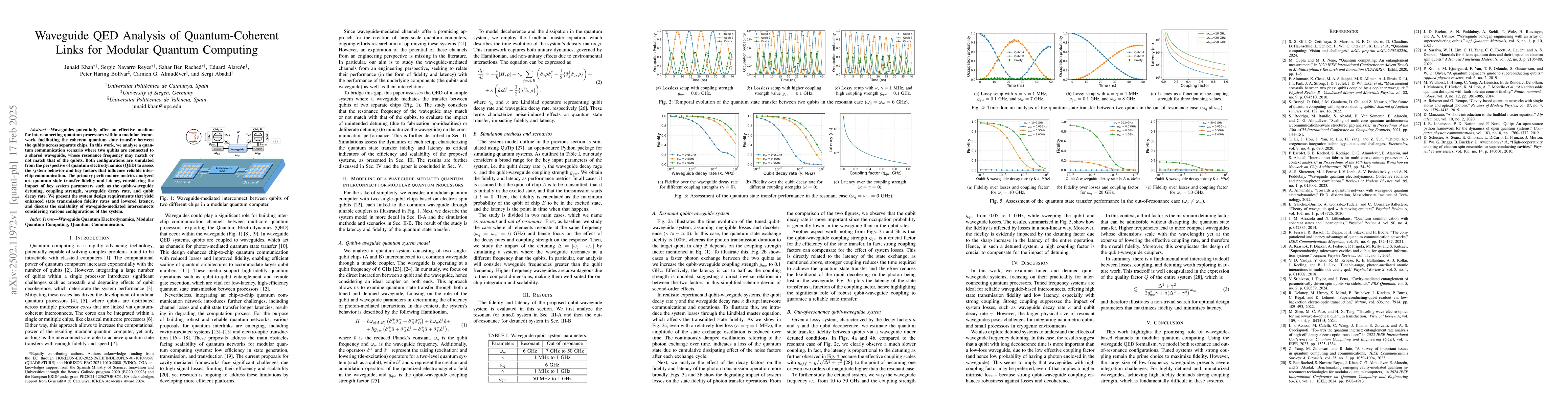 Thumbnail for Waveguide QED Analysis of Quantum-Coherent Links for Modular Quantum
  Computing