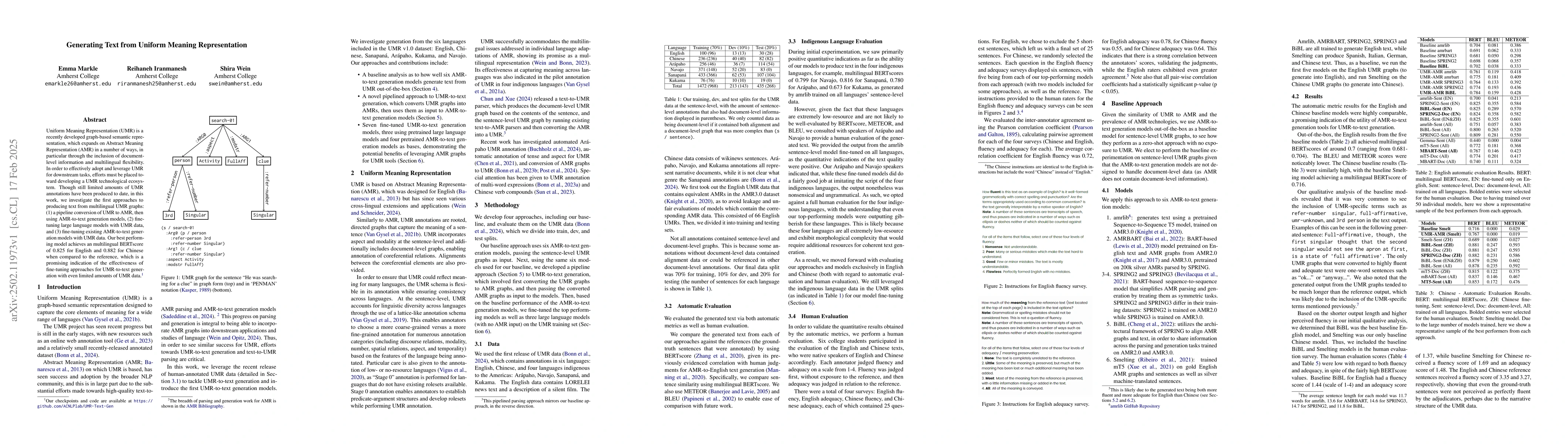 Thumbnail for Generating Text from Uniform Meaning Representation