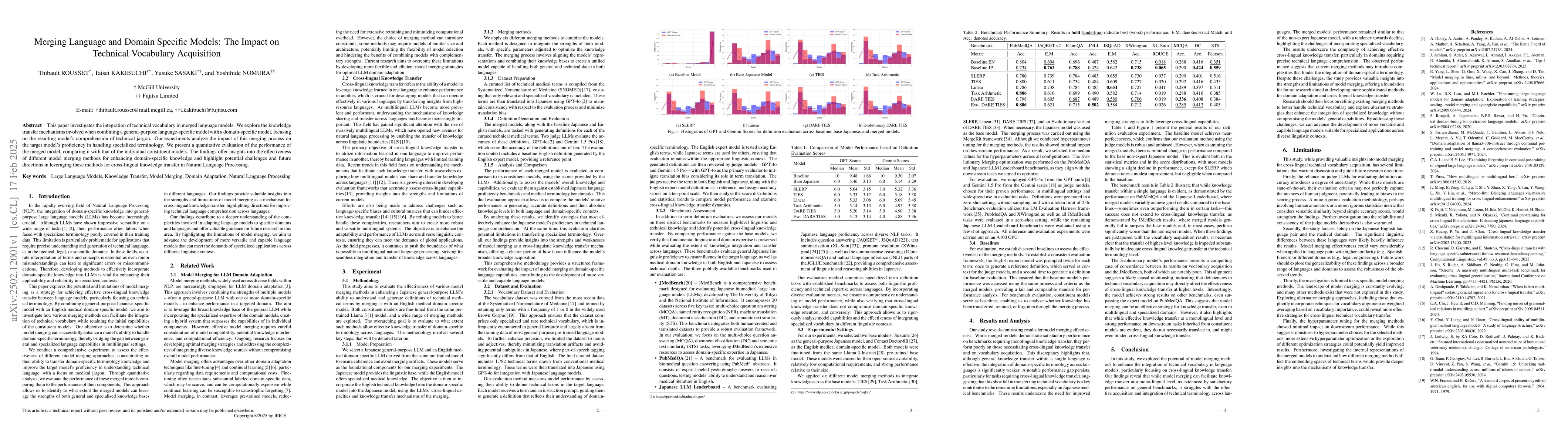 Thumbnail for Merging Language and Domain Specific Models: The Impact on Technical
  Vocabulary Acquisition