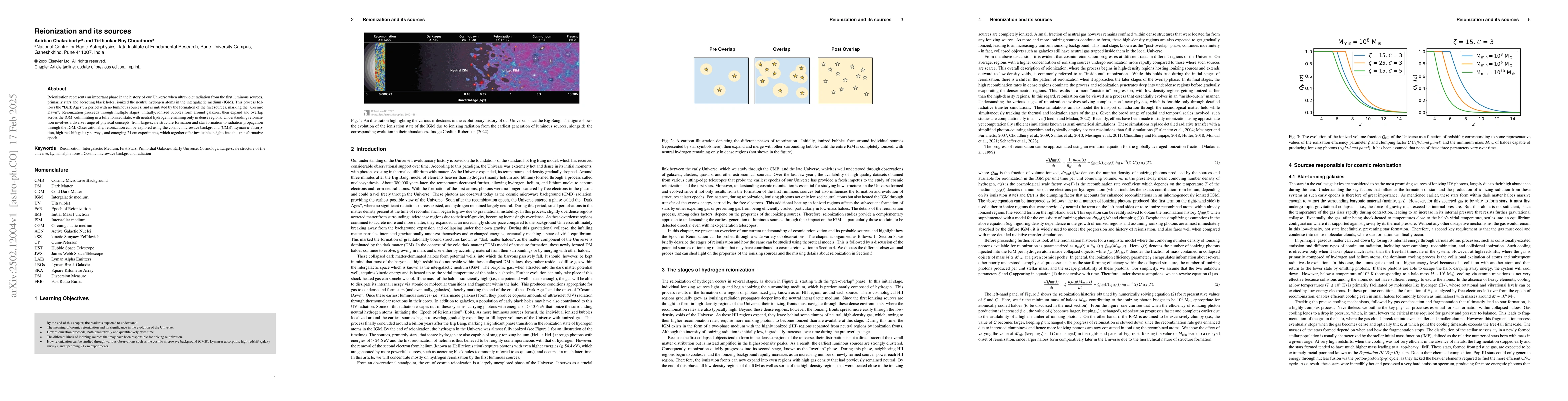 Thumbnail for Reionization and its sources