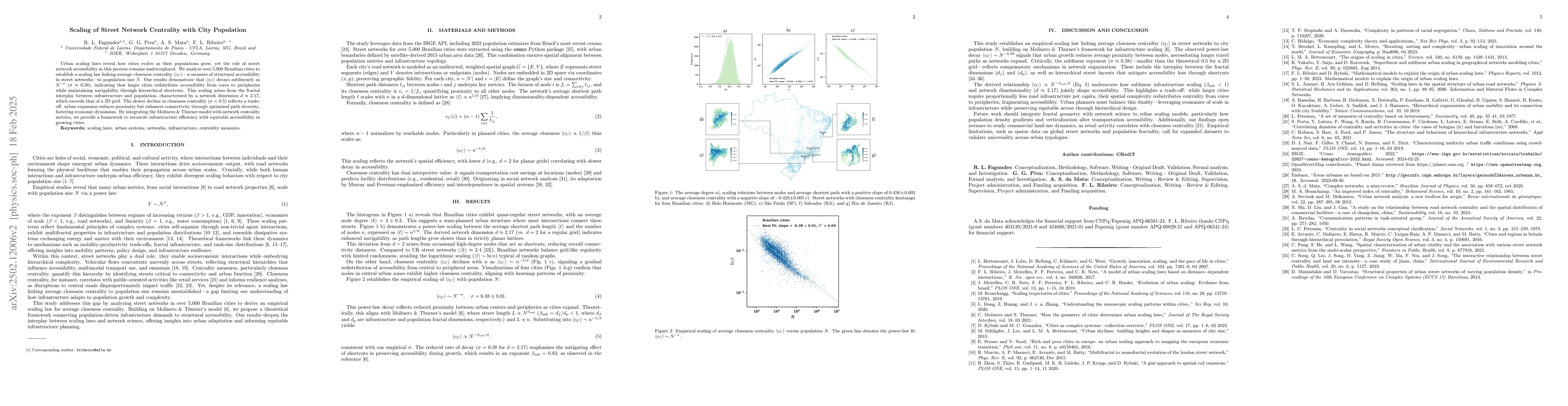 Thumbnail for Scaling of Street Network Centrality with City Population