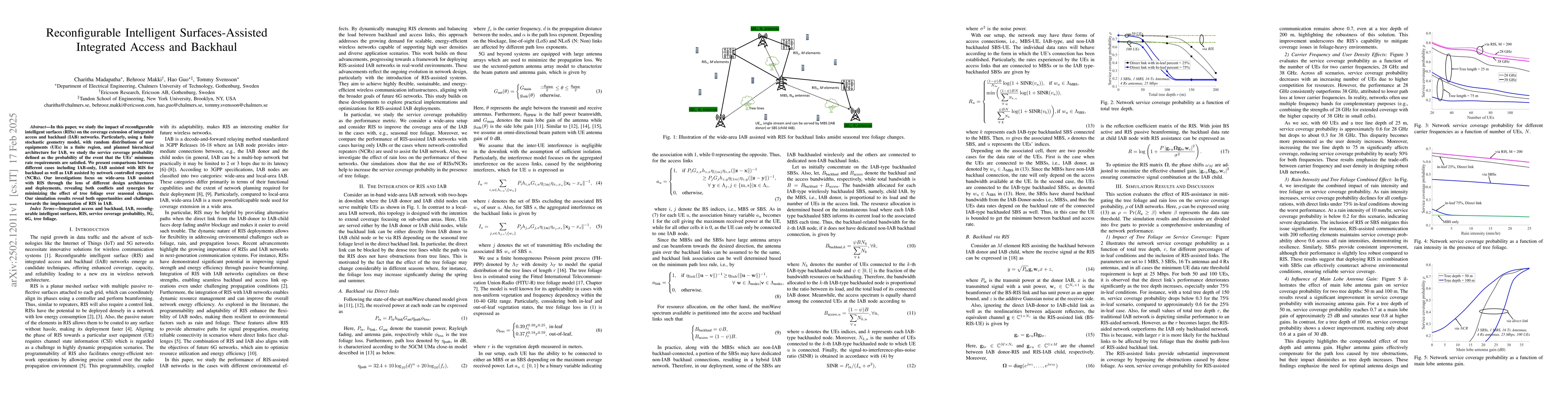 Thumbnail for Reconfigurable Intelligent Surfaces-Assisted Integrated Access and
  Backhaul