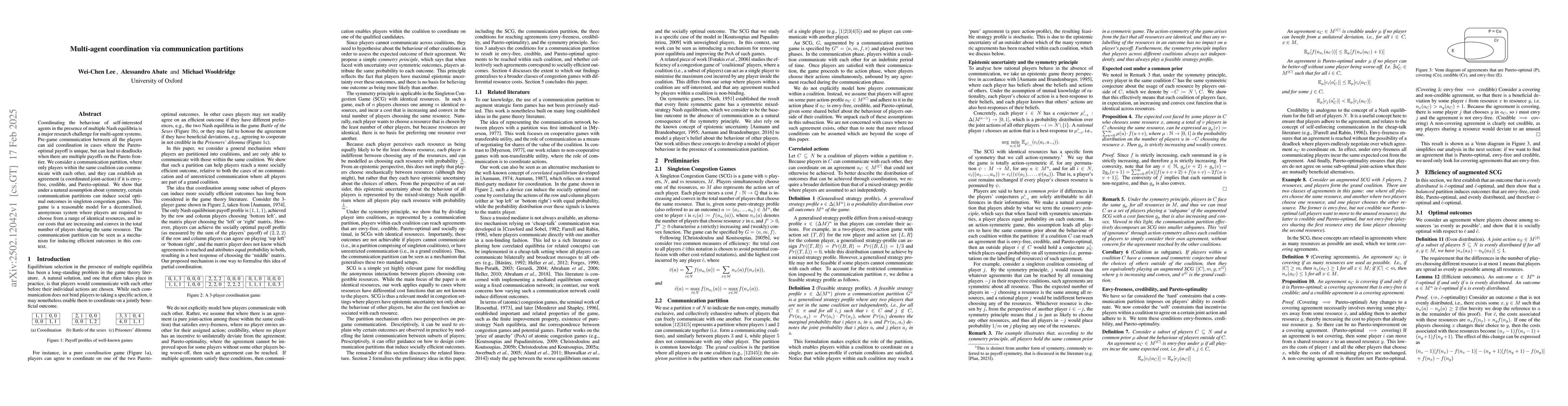 Thumbnail for Multi-agent coordination via communication partitions