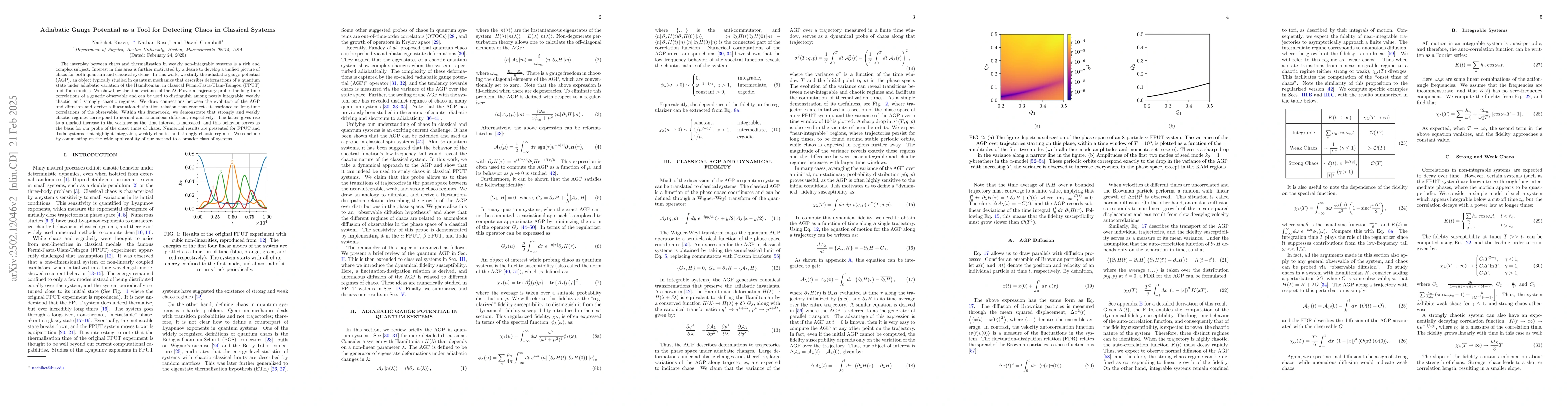 Thumbnail for Adiabatic Gauge Potential as a Tool for Detecting Chaos in Classical
  Systems