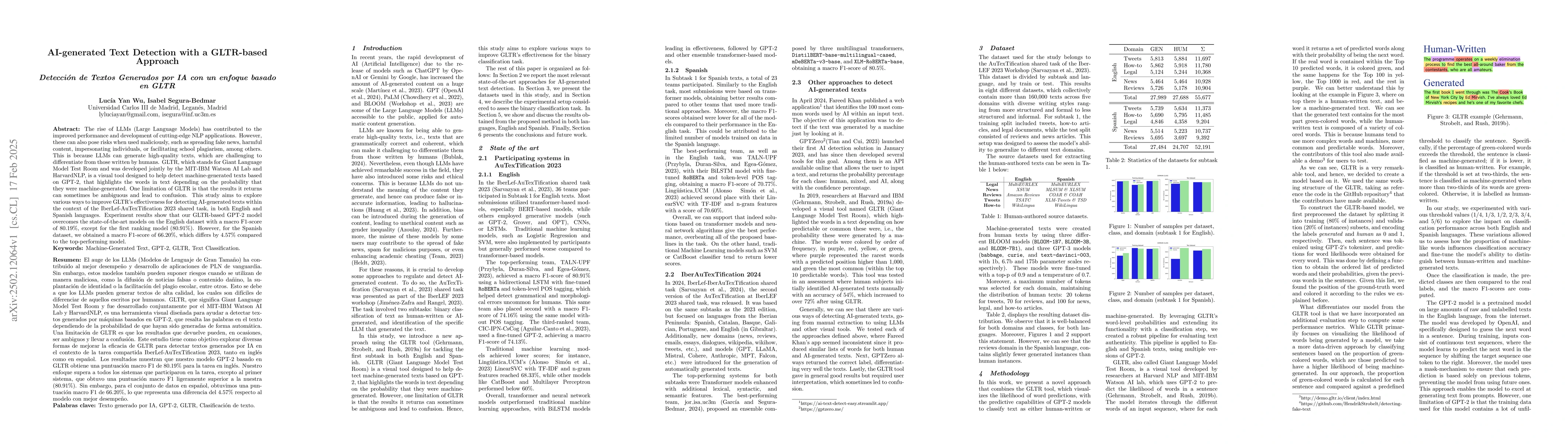 Thumbnail for AI-generated Text Detection with a GLTR-based Approach