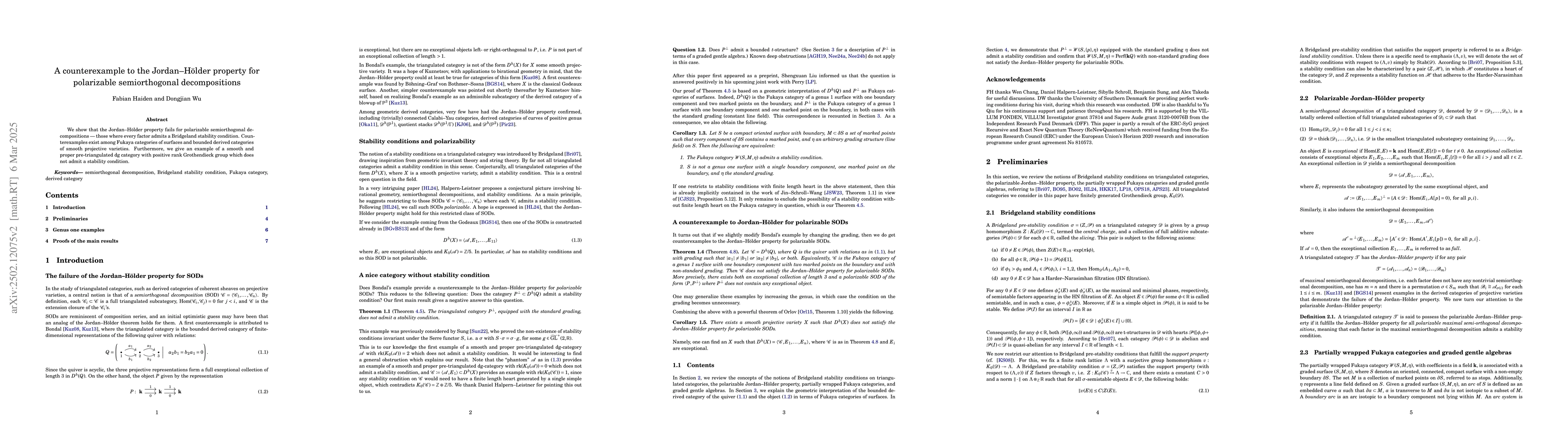 Thumbnail for A counterexample to the Jordan-HĂślder property for polarizable
  semiorthogonal decompositions