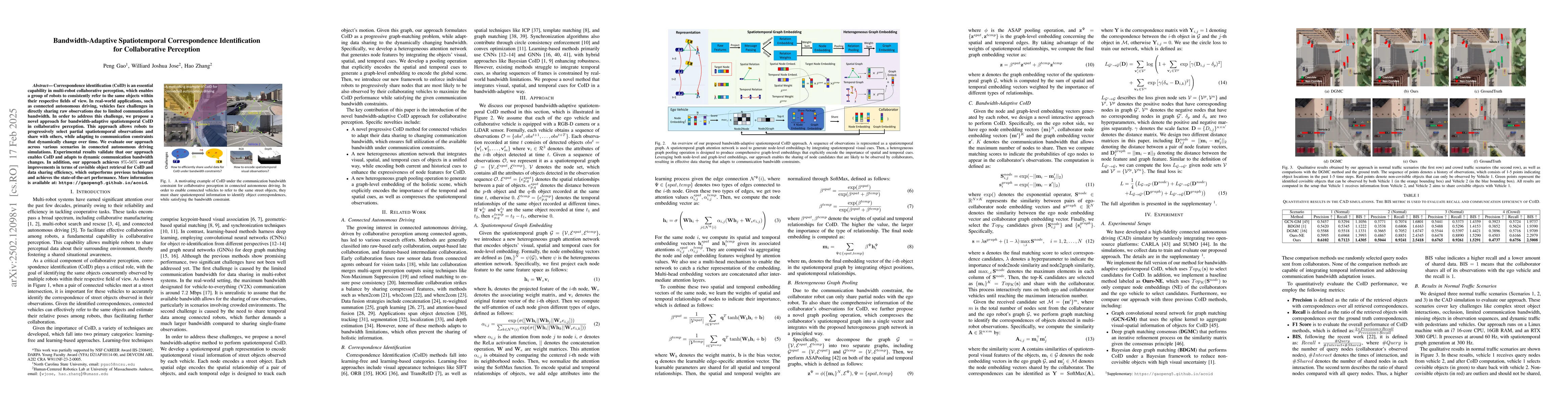 Thumbnail for Bandwidth-Adaptive Spatiotemporal Correspondence Identification for
  Collaborative Perception