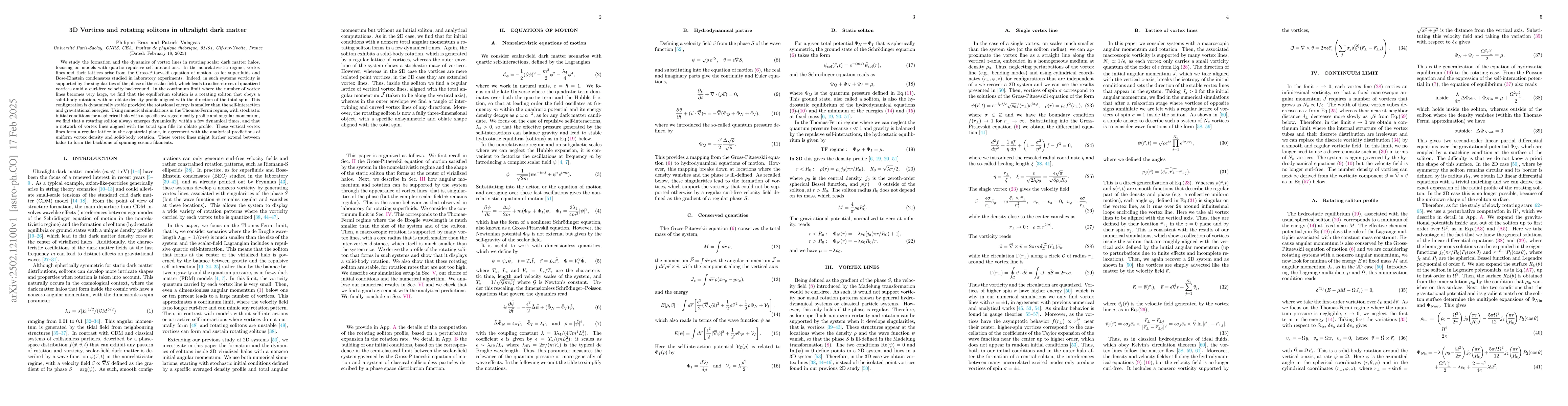Thumbnail for 3D Vortices and rotating solitons in ultralight dark matter