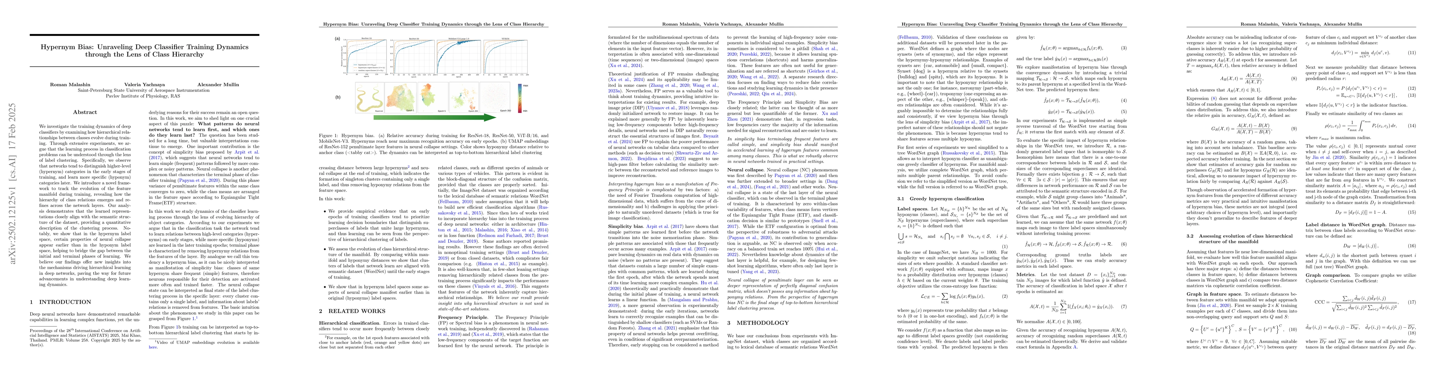 Thumbnail for Hypernym Bias: Unraveling Deep Classifier Training Dynamics through the
  Lens of Class Hierarchy