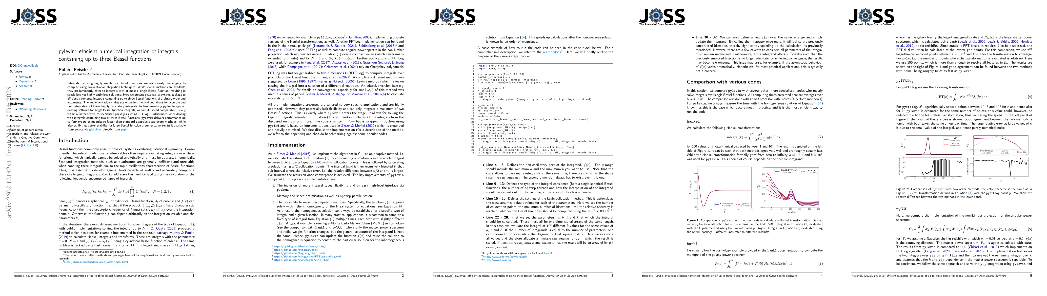 Thumbnail for pylevin: efficient numerical integration of integrals containing up to
  three Bessel functions