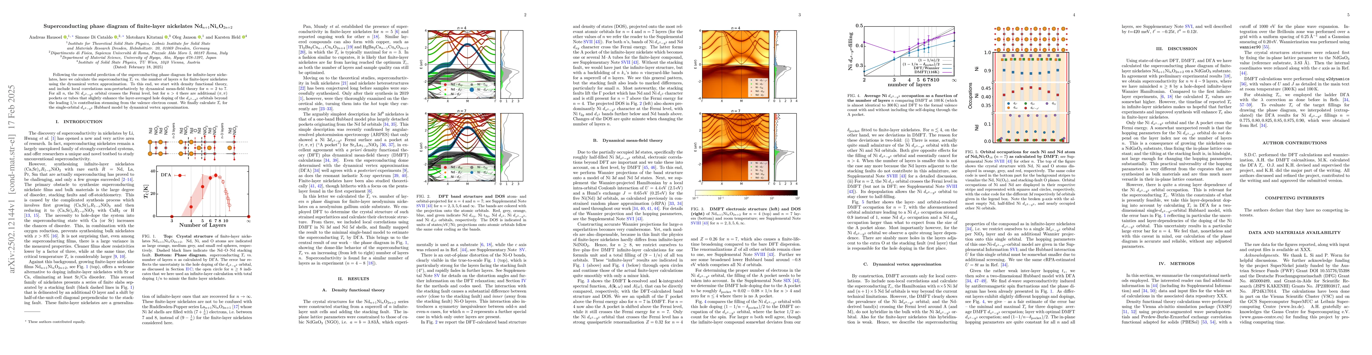 Thumbnail for Superconducting phase diagram of finite-layer nickelates
  Nd$_{n+1}$Ni$_n$O$_{2n+2}$