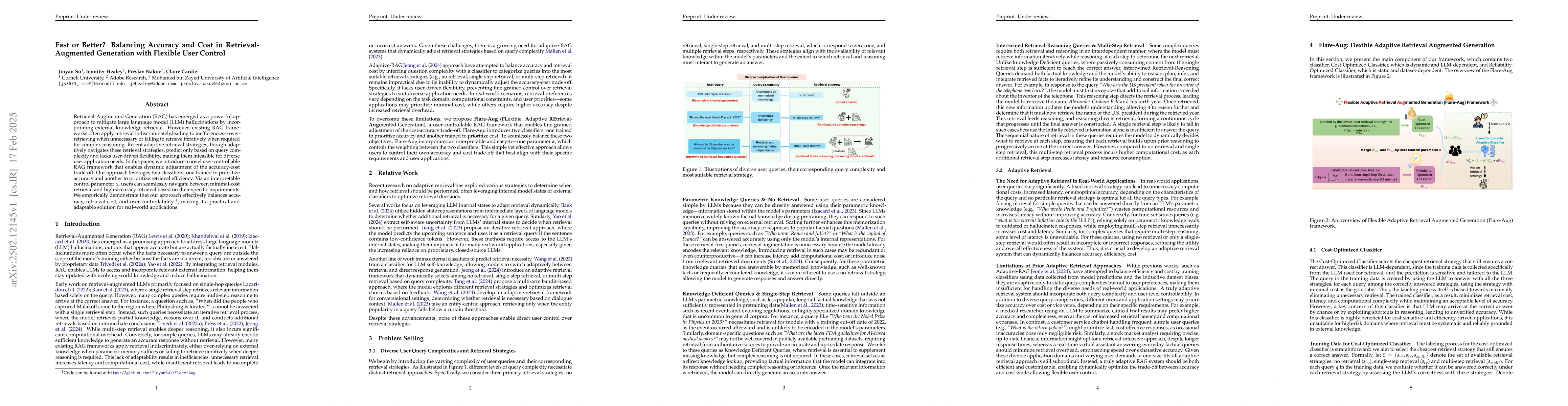 Thumbnail for Fast or Better? Balancing Accuracy and Cost in Retrieval-Augmented
  Generation with Flexible User Control