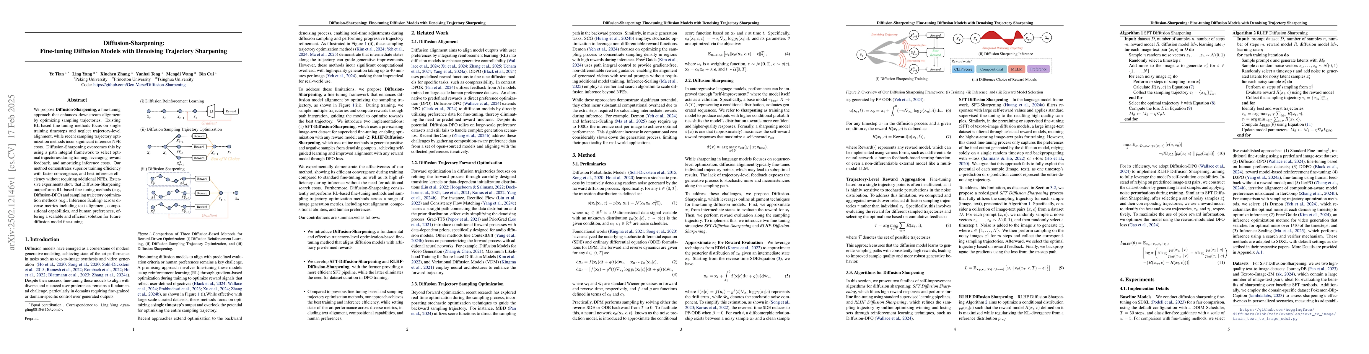 Thumbnail for Diffusion-Sharpening: Fine-tuning Diffusion Models with Denoising
  Trajectory Sharpening