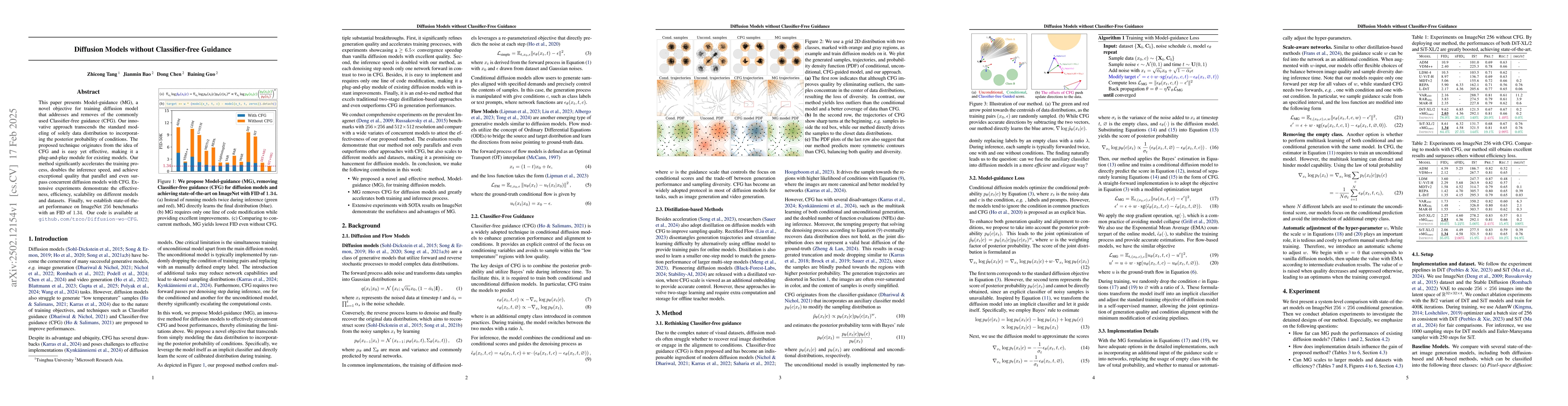 Thumbnail for Diffusion Models without Classifier-free Guidance