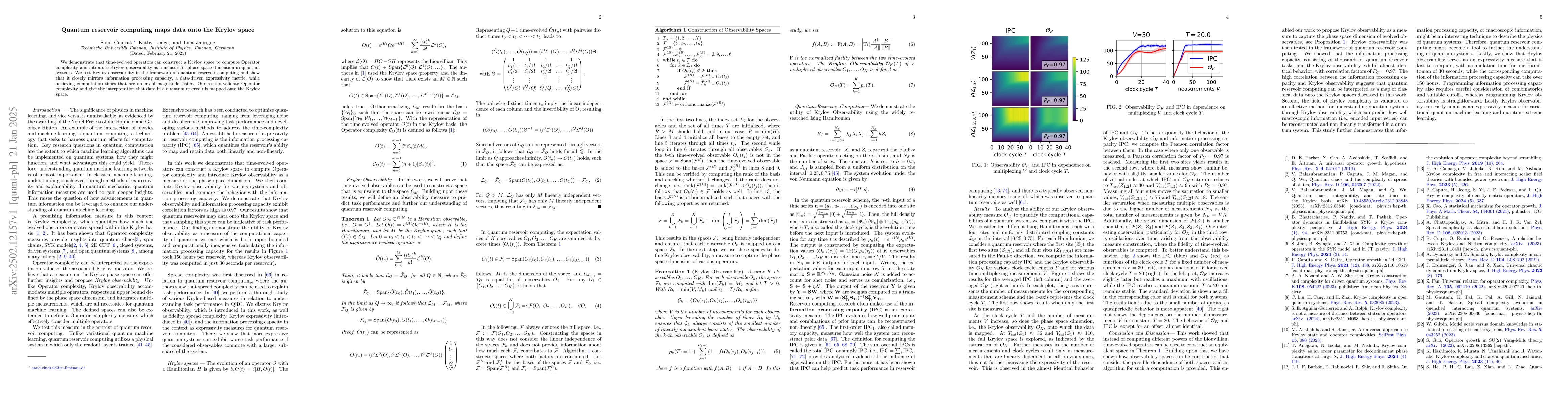 Thumbnail for Quantum reservoir computing maps data onto the Krylov space