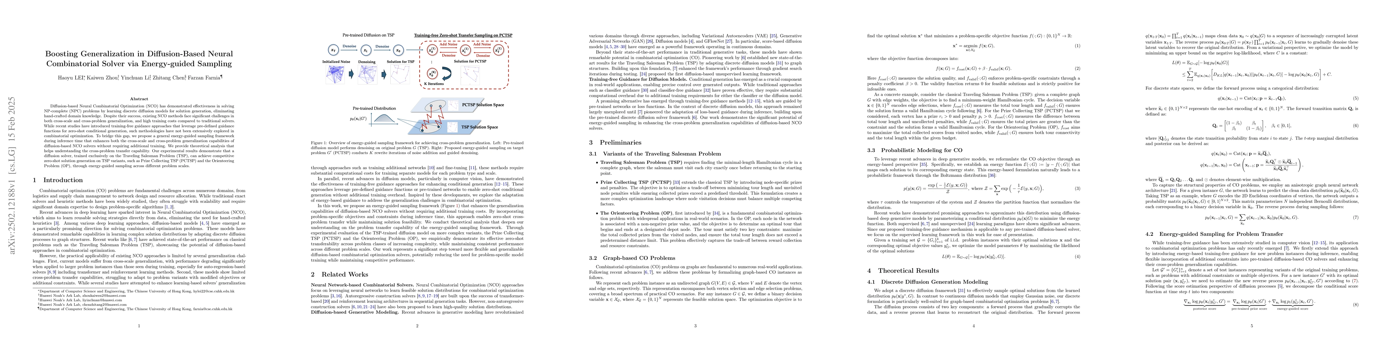 Thumbnail for Boosting Generalization in Diffusion-Based Neural Combinatorial Solver
  via Energy-guided Sampling