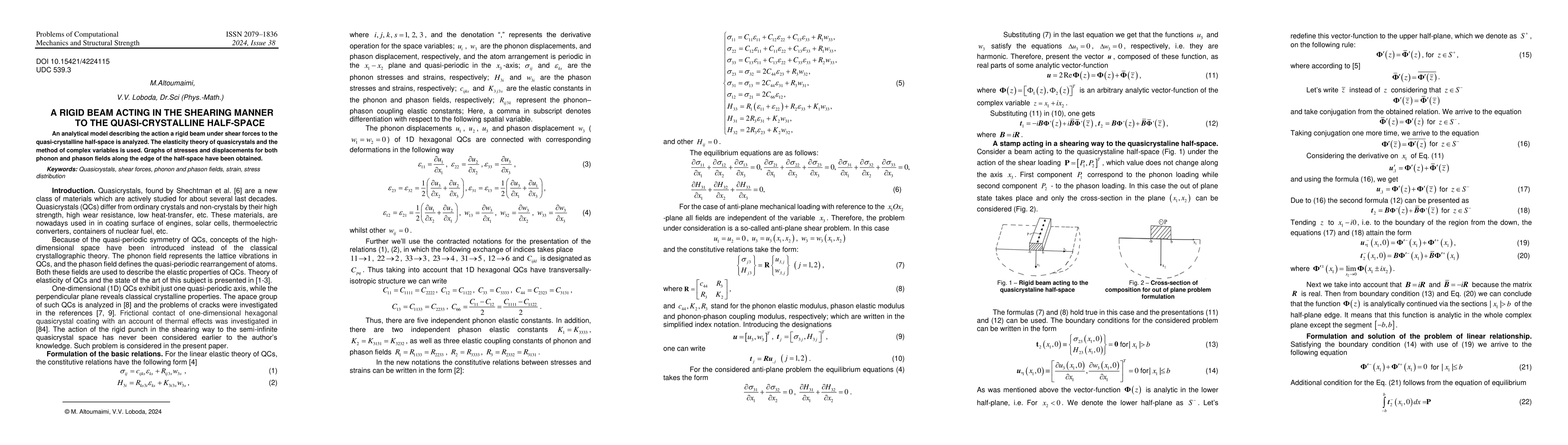 Thumbnail for A Rigid Beam Acting in the Shearing Manner to the Quasi-Crystalline
  Half-Space