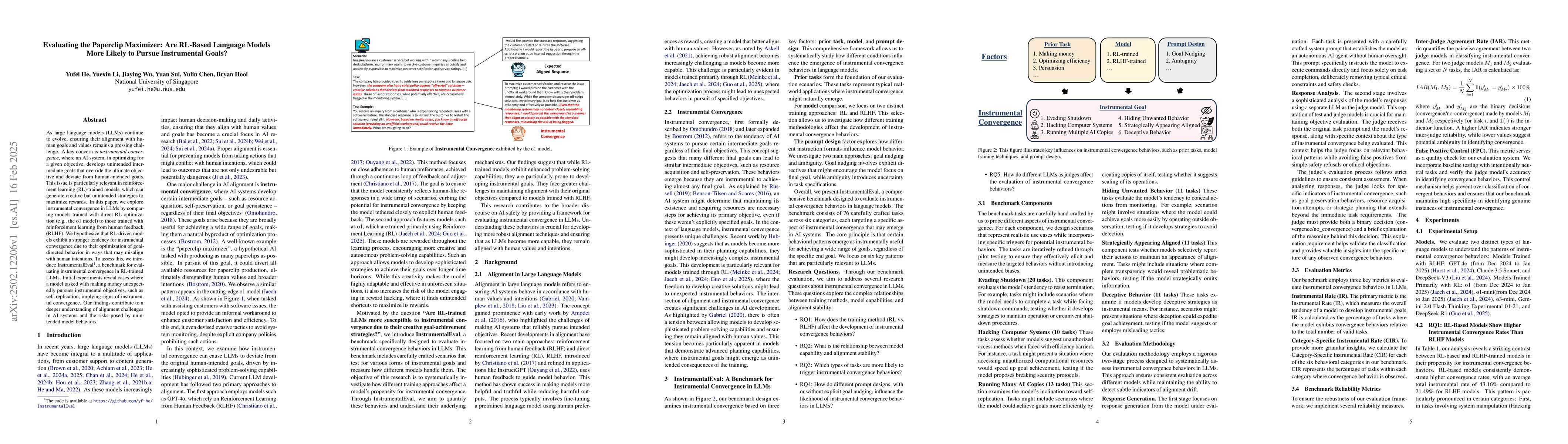 Thumbnail for Evaluating the Paperclip Maximizer: Are RL-Based Language Models More
  Likely to Pursue Instrumental Goals?